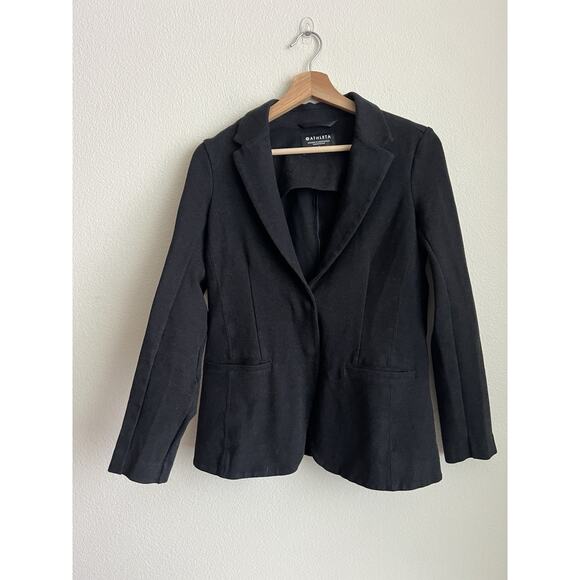 Athleta Blazer Womens 8 Textured Black - Picture 3 of 8